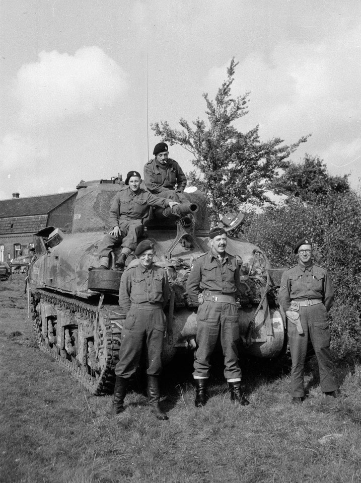 Sherman tank and crew from B Squadron, 3rd/4th County of London ...