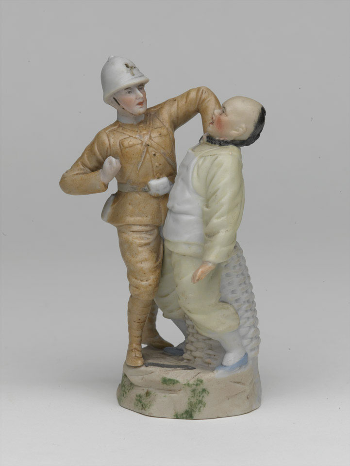 Figurine depicting a British soldier fighting a Chinese Boxer, 1900 (c)