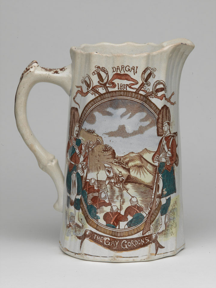Jug commemorating the Battle of Dargai, North West Frontier, India, 1897