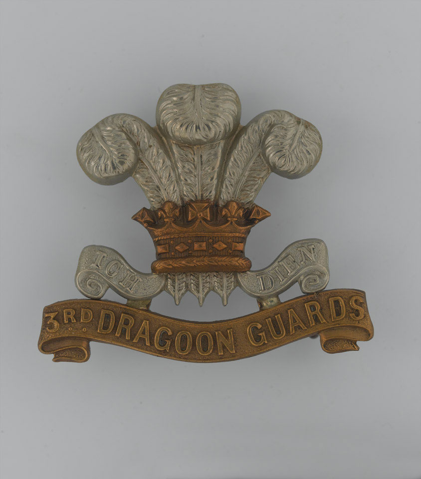 Cap badge, other ranks, 3rd (Prince of Wales's) Dragoon Guards, 1900-1934
