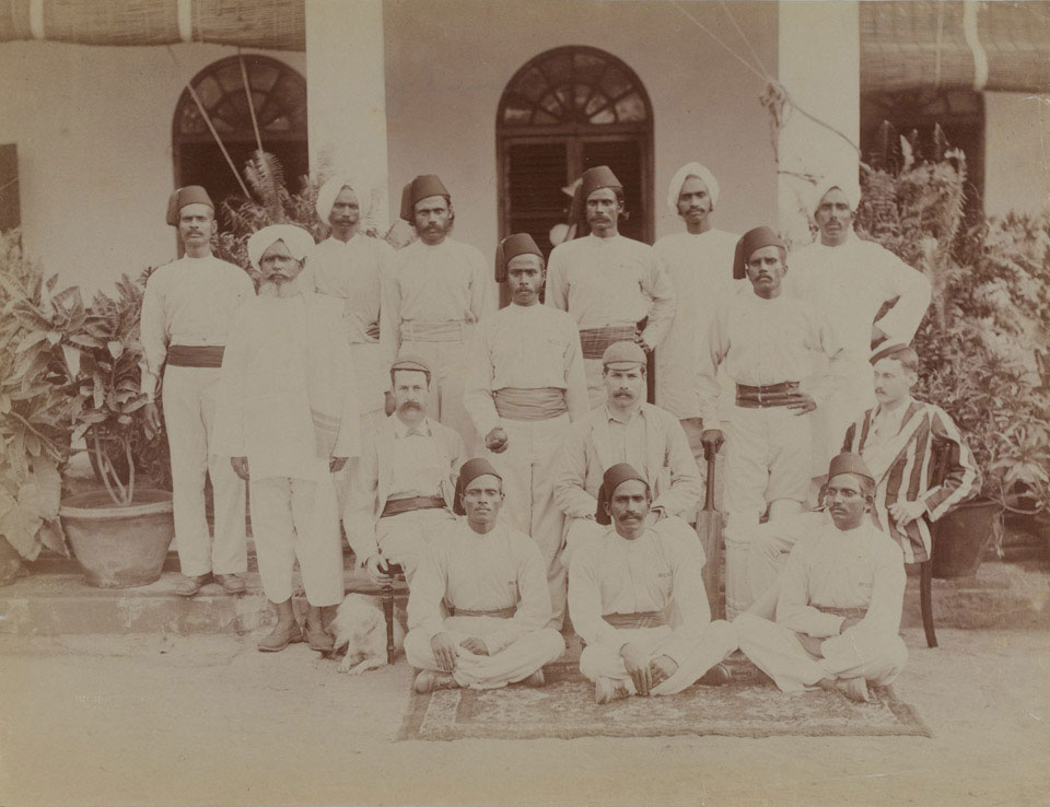 Cricketers of the 9th Madras Infantry, 1890