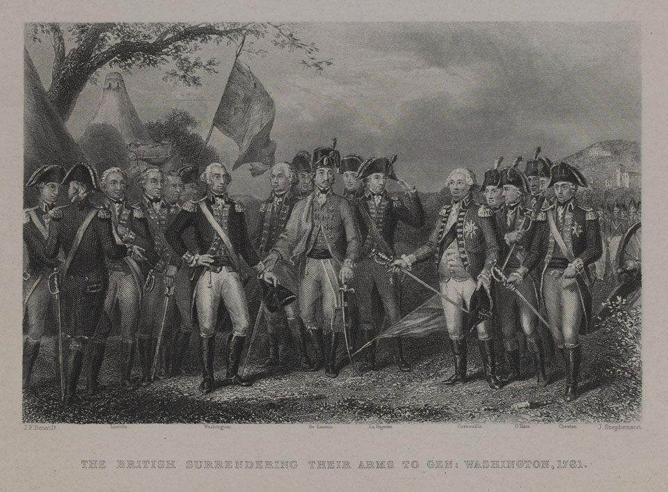 The British Surrendering their Arms to General Washington, 1781