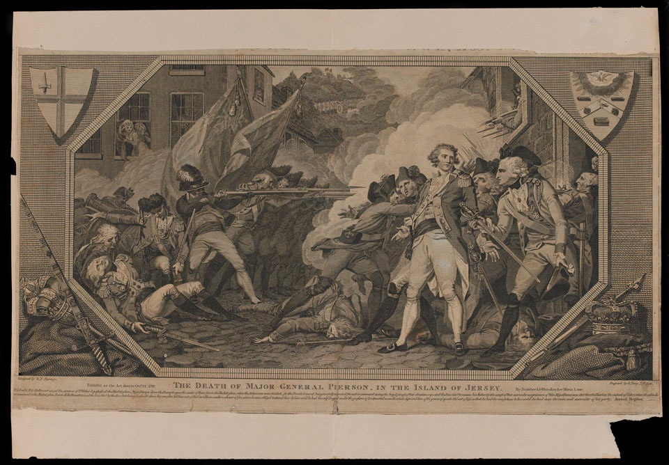 'The Death of Major General Pierson [sic], in the Island of Jersey, 1781' Online Collection