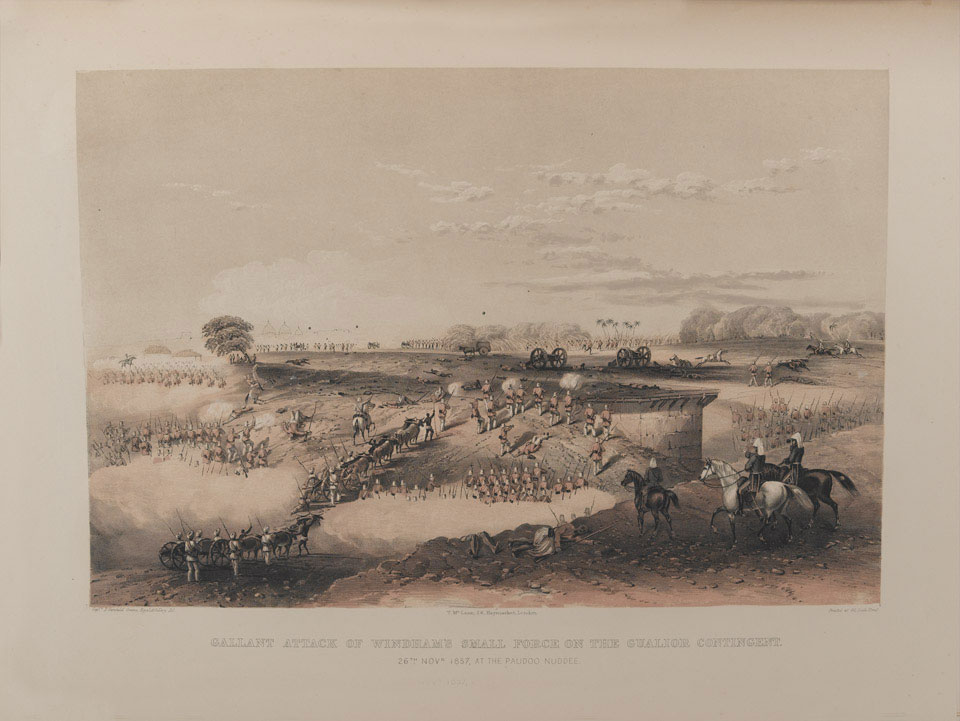 'Gallant Attack of Windham's Small Force on the Gualior Contingent.  26th Nov 1857'