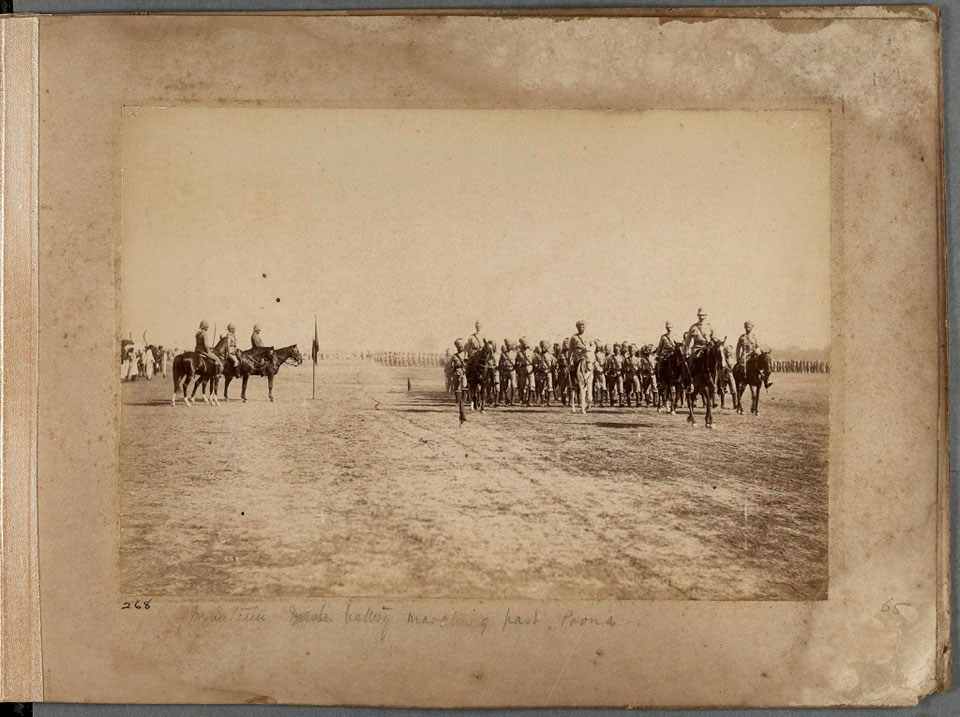 'mountain Battery Marching Past Poona', 1893 