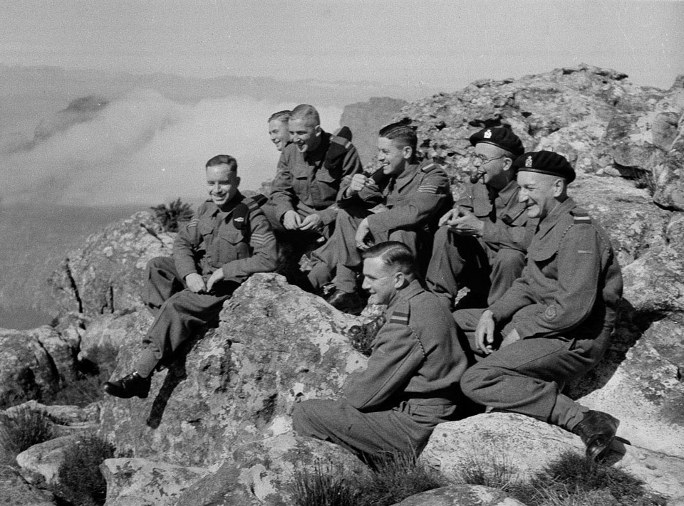 'The top of Table Mt', 3rd County of London Yeomanry (Sharpshooters) shore leave, Cape Town, en route to Egypt, 1941