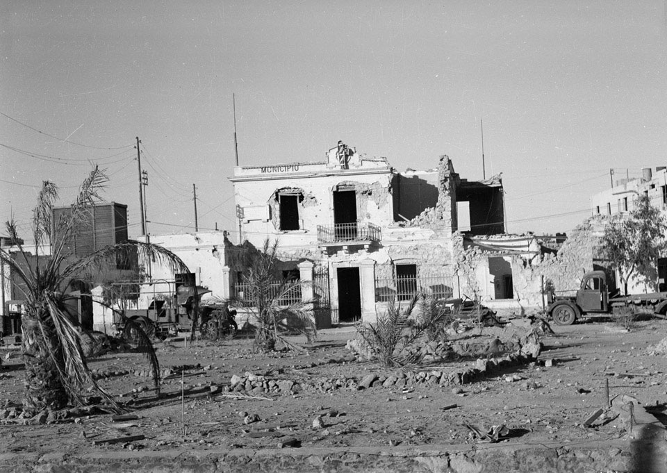 'Tobruk. The Piazza. Governor's House', Libya, 1942