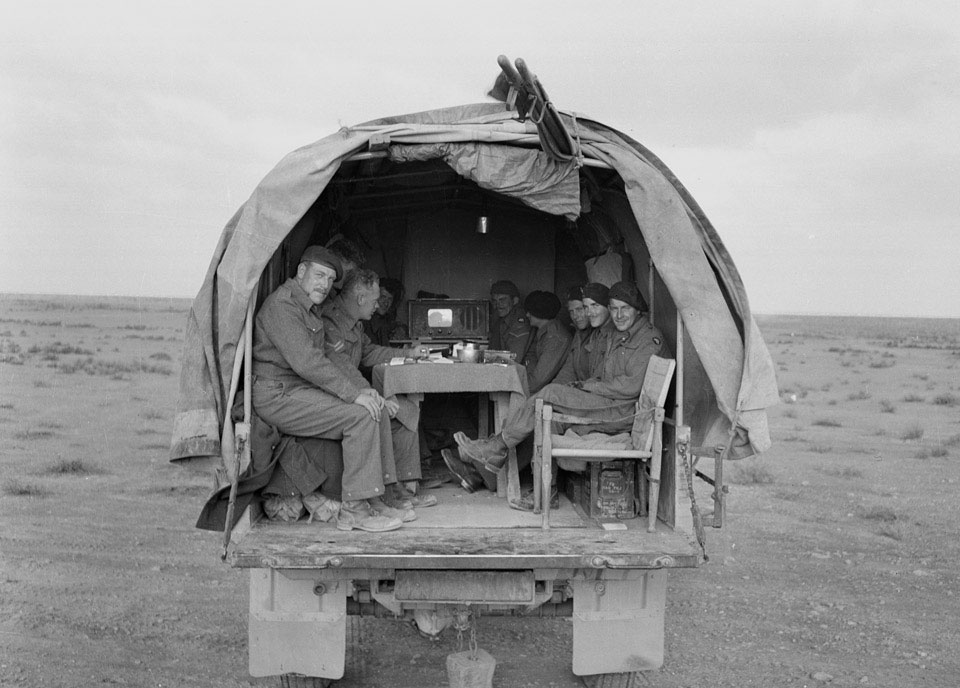 'The Padre's mobile recreation room', North Africa, 1942 (c)