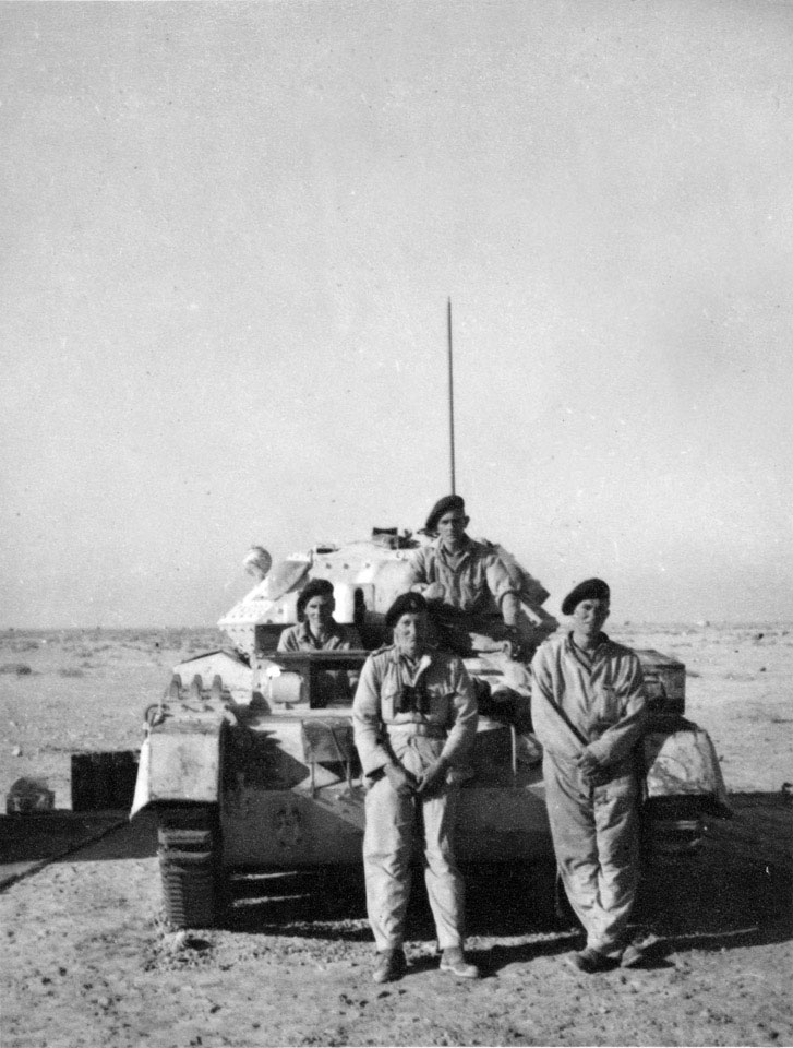 Crusader tank and crew, 3rd County of London Yeomanry (Sharpshooters ...