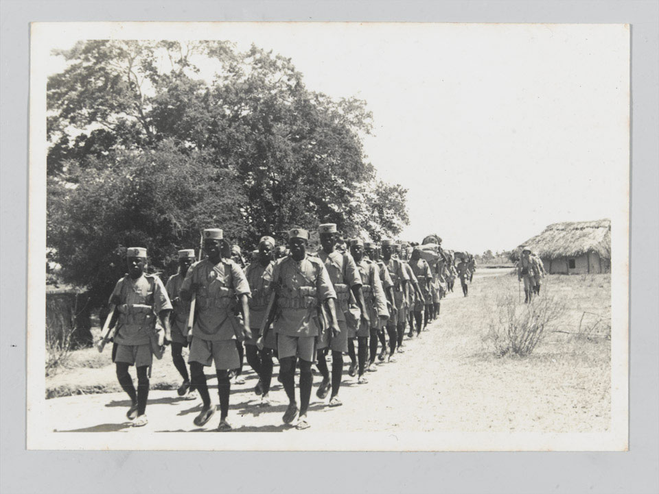 4th Uganda Battalion Kings African Rifles On Patrol From Garsen To