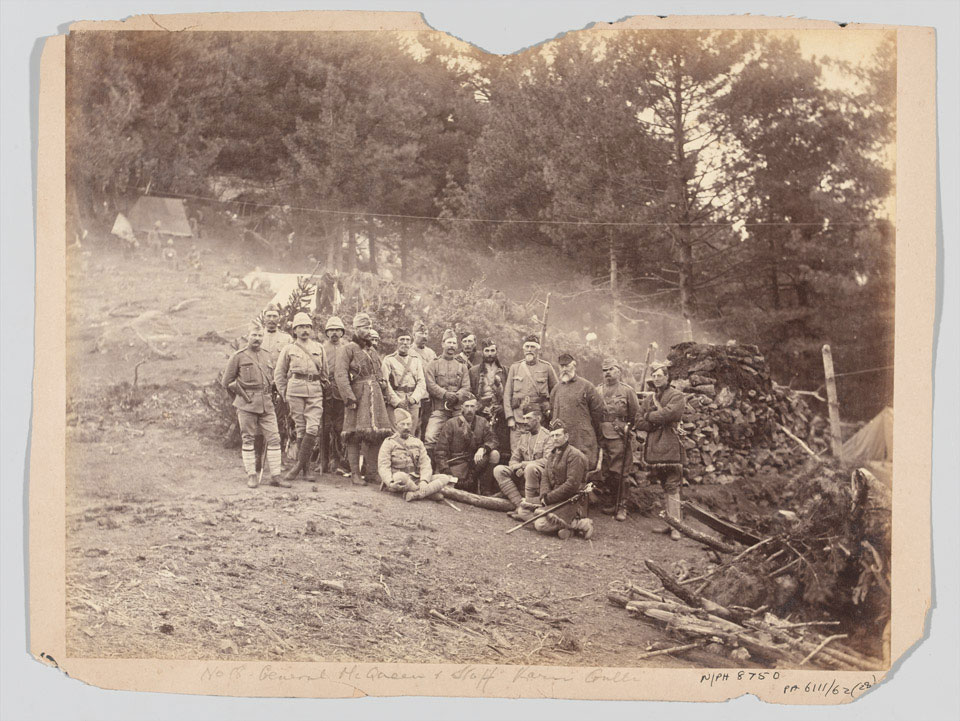 General McQueen and staff, Black Mountain expedition, 1888 | Online ...