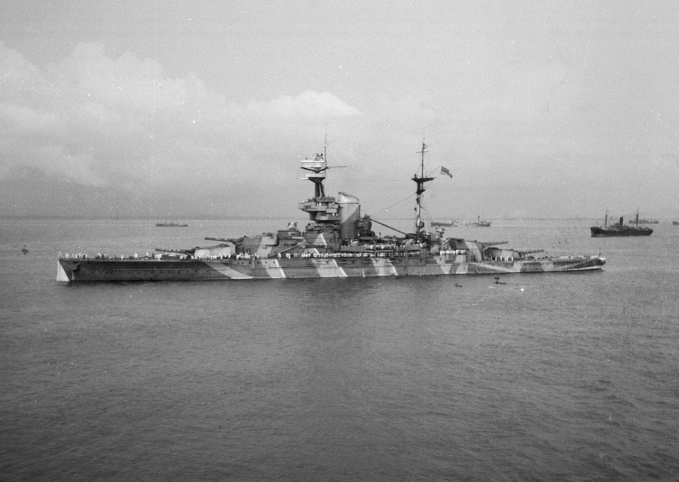 'HMS Revenge', from HMT Orion, en route to Egypt, 1941