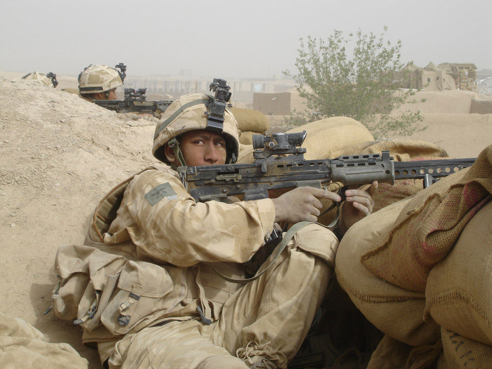 A soldier from 'D' Company, 2nd Battalion, Royal Gurkha Rifles, Helmand, 2006