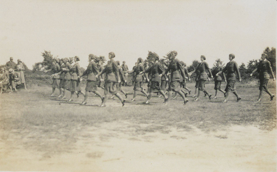 Members of 'A' Company, First Aid Nursing Yeomanry, taking part in a