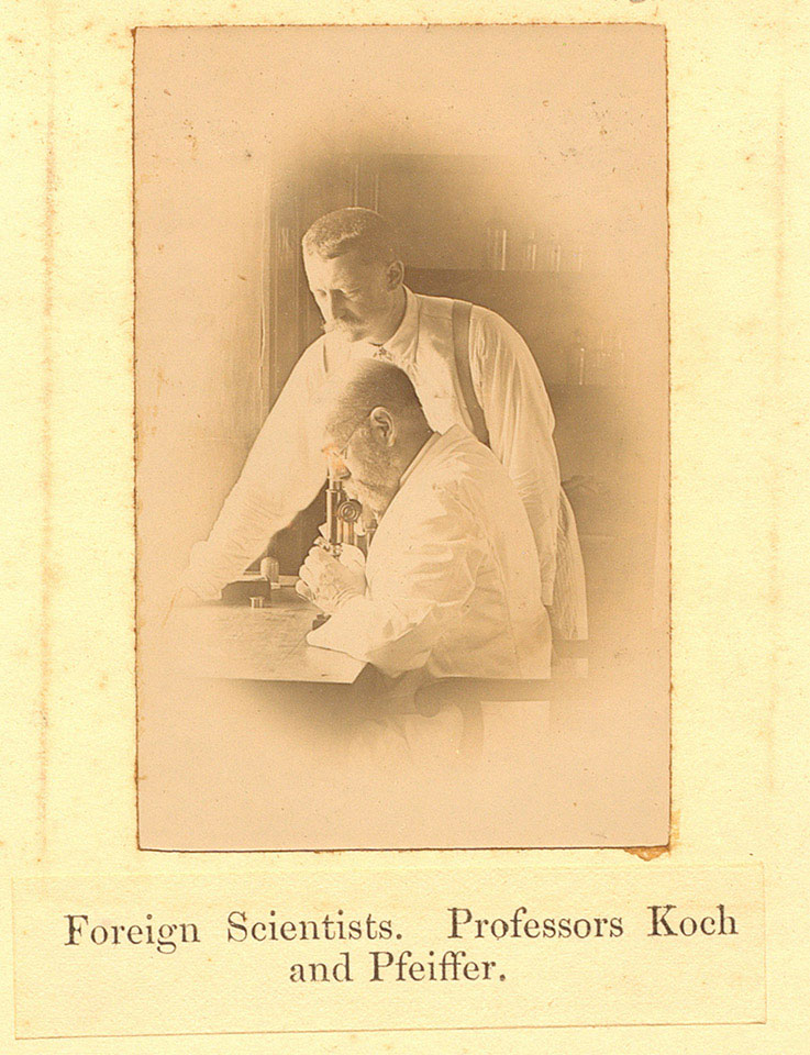 'Foreign Scientists. Professors Koch and Pfeiffer', 1897