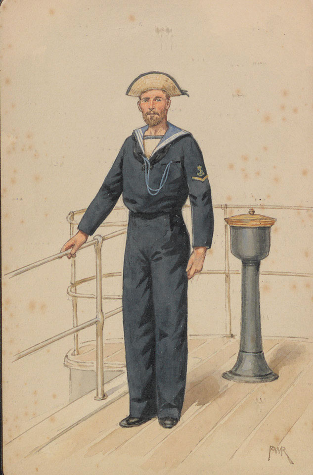 Royal Navy, Able Seaman in No 1 frock, 1900 (c) | Online Collection ...