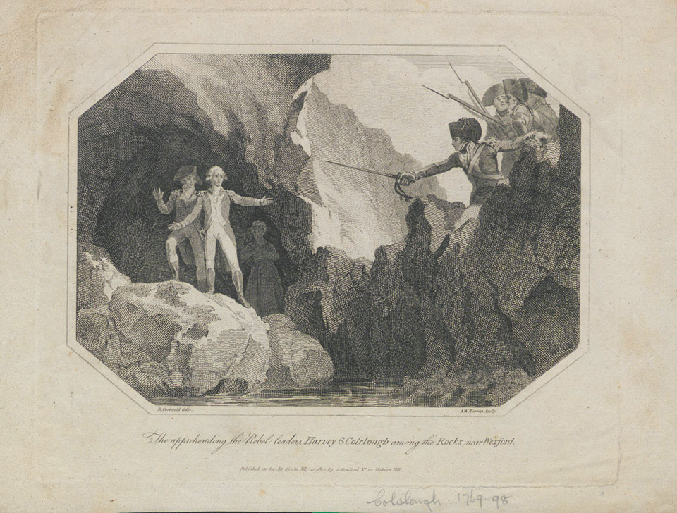 Apprehending the Rebel leaders, Harvey and Colclough among the Rocks near Wexford