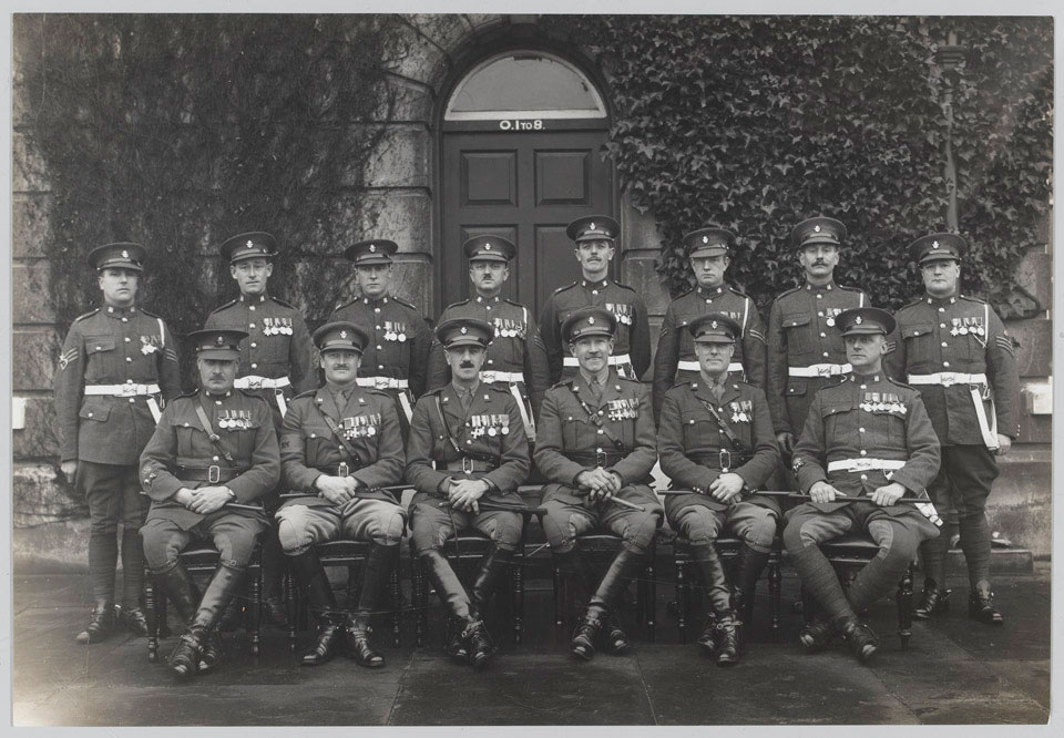 Group of officers and Non-commissioned officers of the 5th Inniskilling Dragoon Guards, Warburg Barracks, Aldershot, 1930-1933