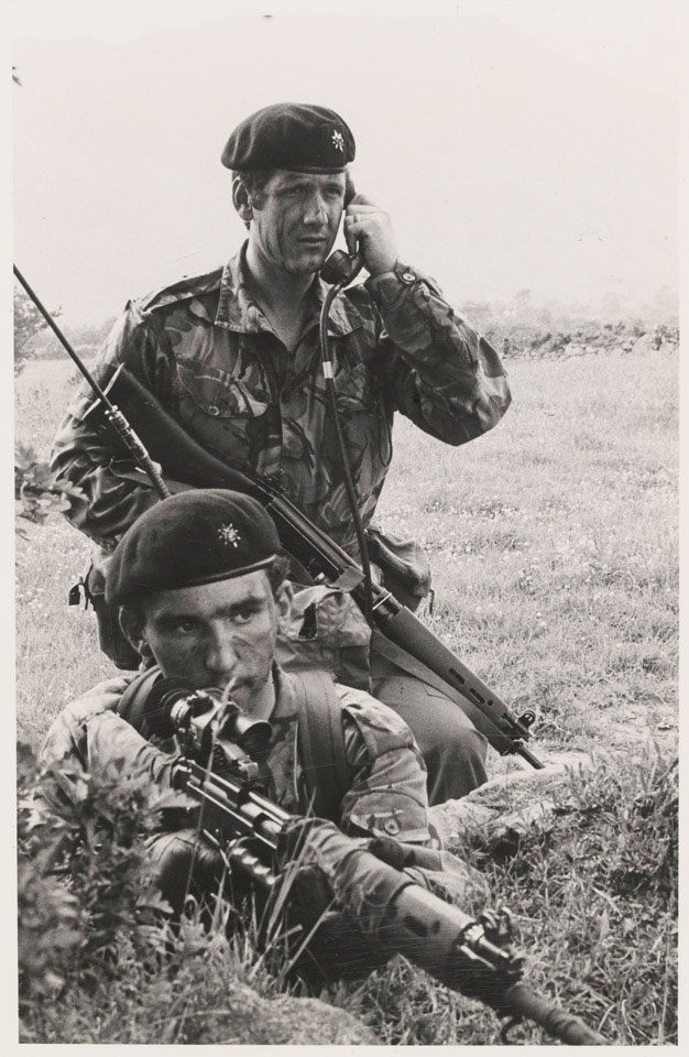 Soldiers of The Worcestershire and Sherwood Foresters Regiment in Crossmaglen, 1977
