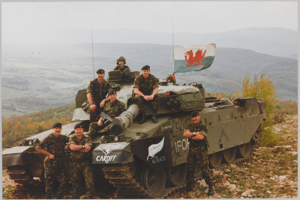Challenger 1 tank of 'C' Squadron, 1st The Queen's Dragoon Guards, 1996