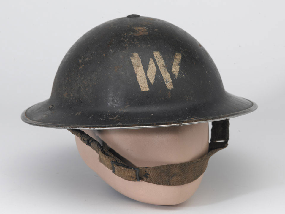 Air Raid Precautions (ARP) warden's helmet, 1940 (c)