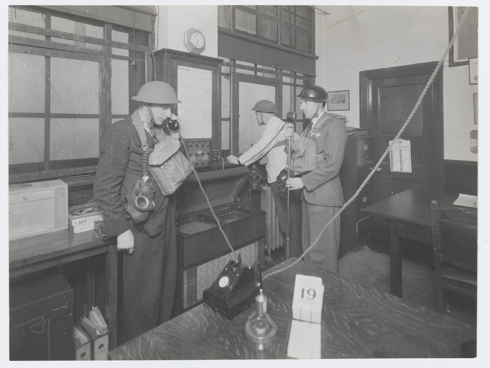 Home Guard personnel in communication centre, 1943 (c)