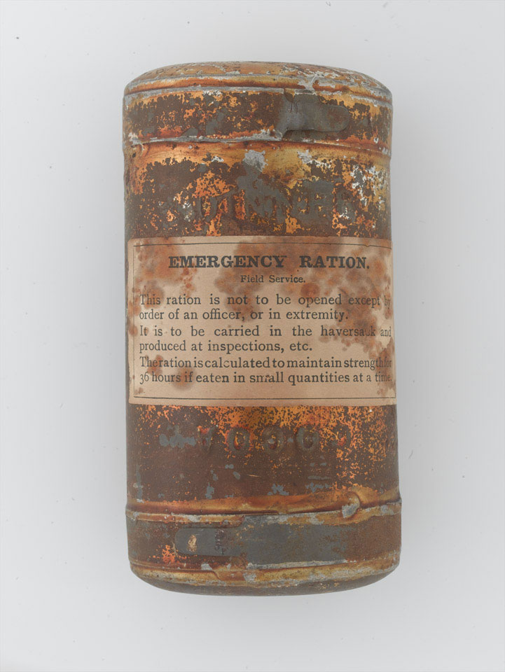 Tin of emergency rations for Field Service, 1900 (c)