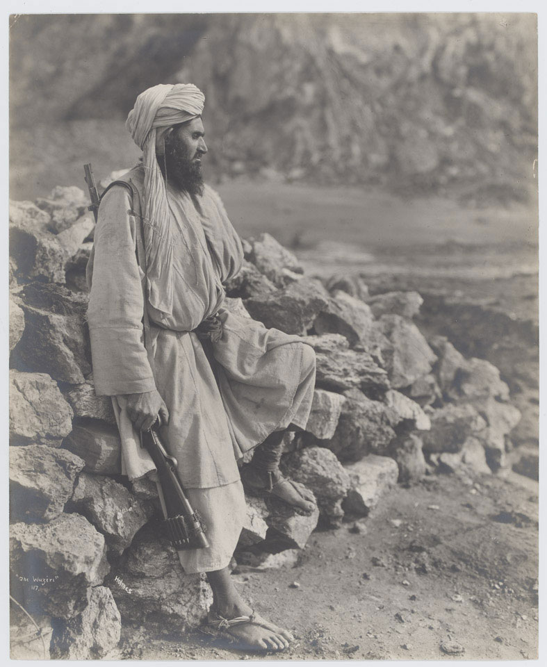 A Waziri tribesman with rifle, 1919 (c)