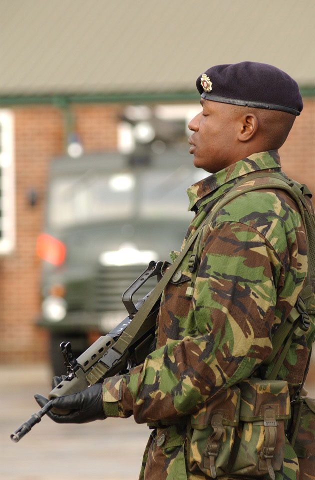 Soldier from 4th General Support Regiment, Royal Logistic Corps on