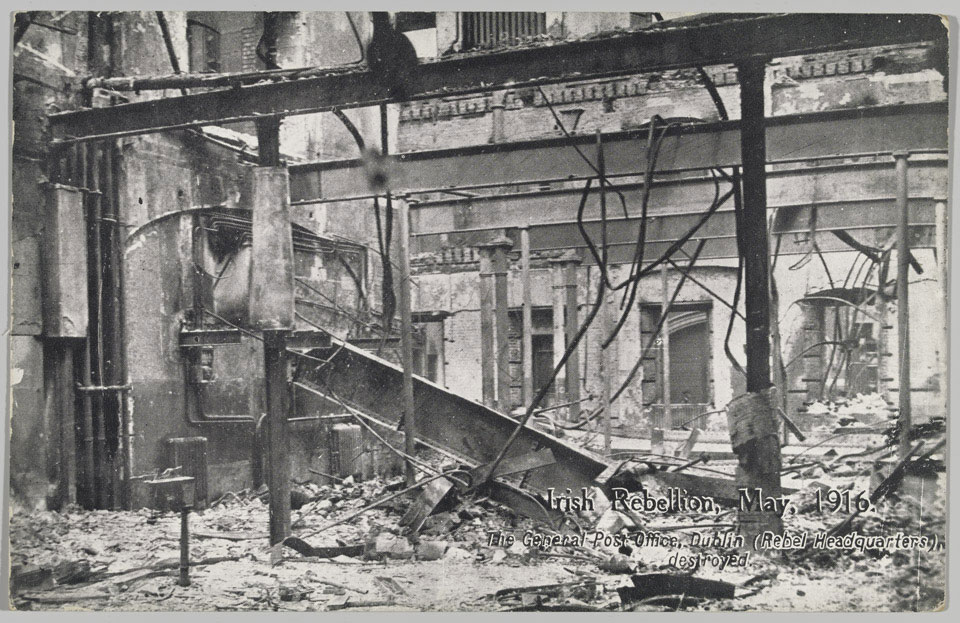 'Irish Rebellion, May 1916. The General Post Office, Dublin, (Rebel Headquarters) destroyed'