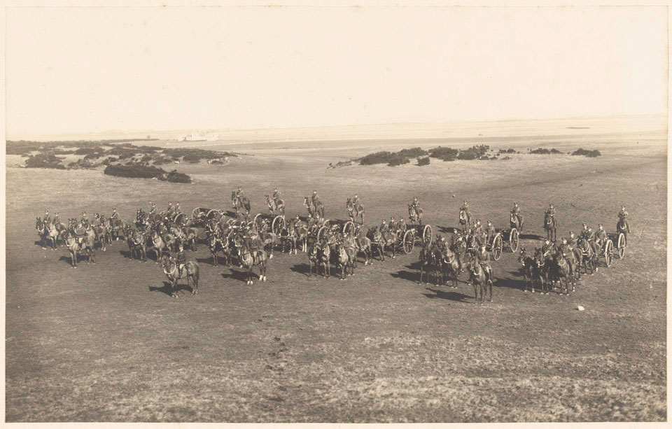 17th Battery, Royal Field Artillery on parade in the Curragh, Kildare, 1922