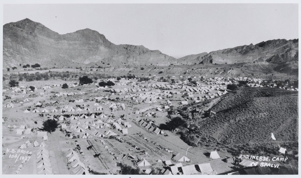The camp of the 2nd Infantry Brigade at Spalvi, Waziristan, 1937