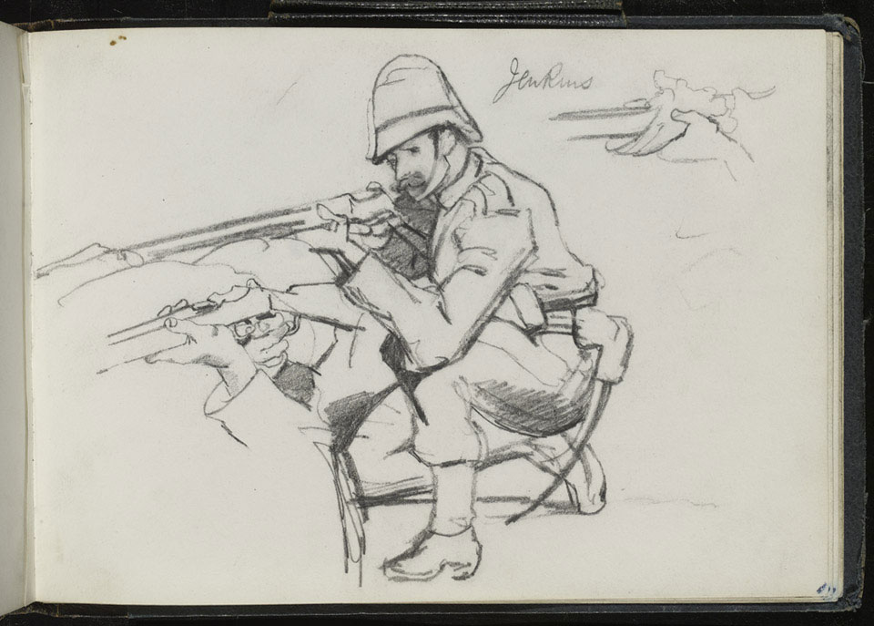 'Jenkins' kneeling to fire, 1879