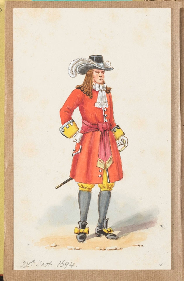 '28th Foot 1694', Officer | Online Collection | National Army Museum ...