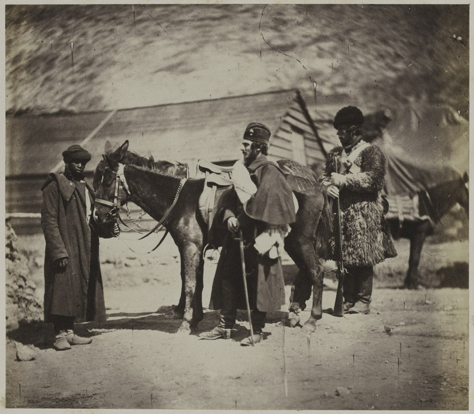Captain Burnaby, Grenadier Guards and Nubian Servant, Crimea, 1855