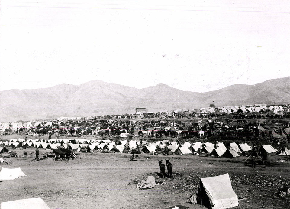 View of the camp at Maidan in the Tirah, 1897