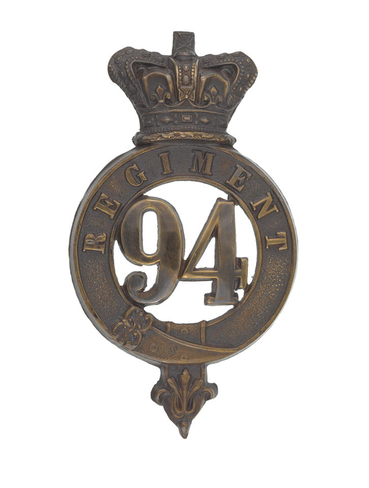 Other ranks glengarry badge, 94th Regiment of Foot, 1874-1881