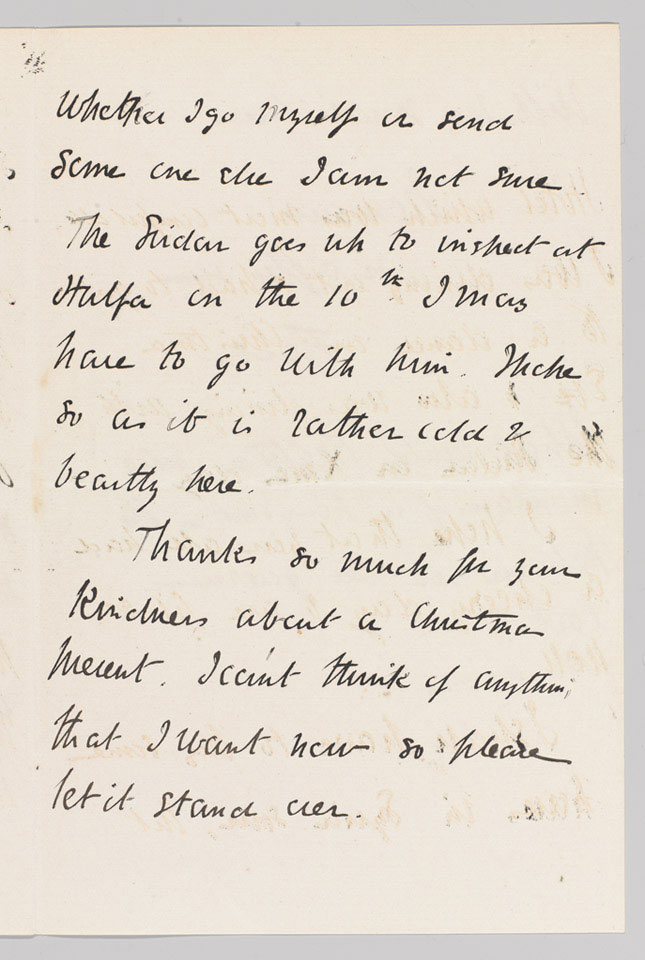 Manuscript letter written by Major John Francis Burn-Murdoch, Royal ...