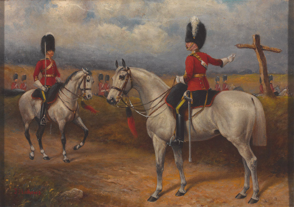 Two mounted officers of the 2nd Dragoons (Royal Scots Greys), 1895 (c)