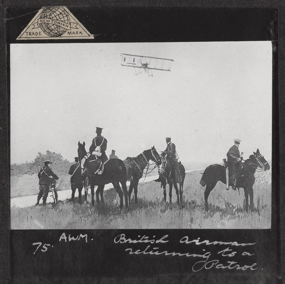 British airman returning from a patrol, 1914