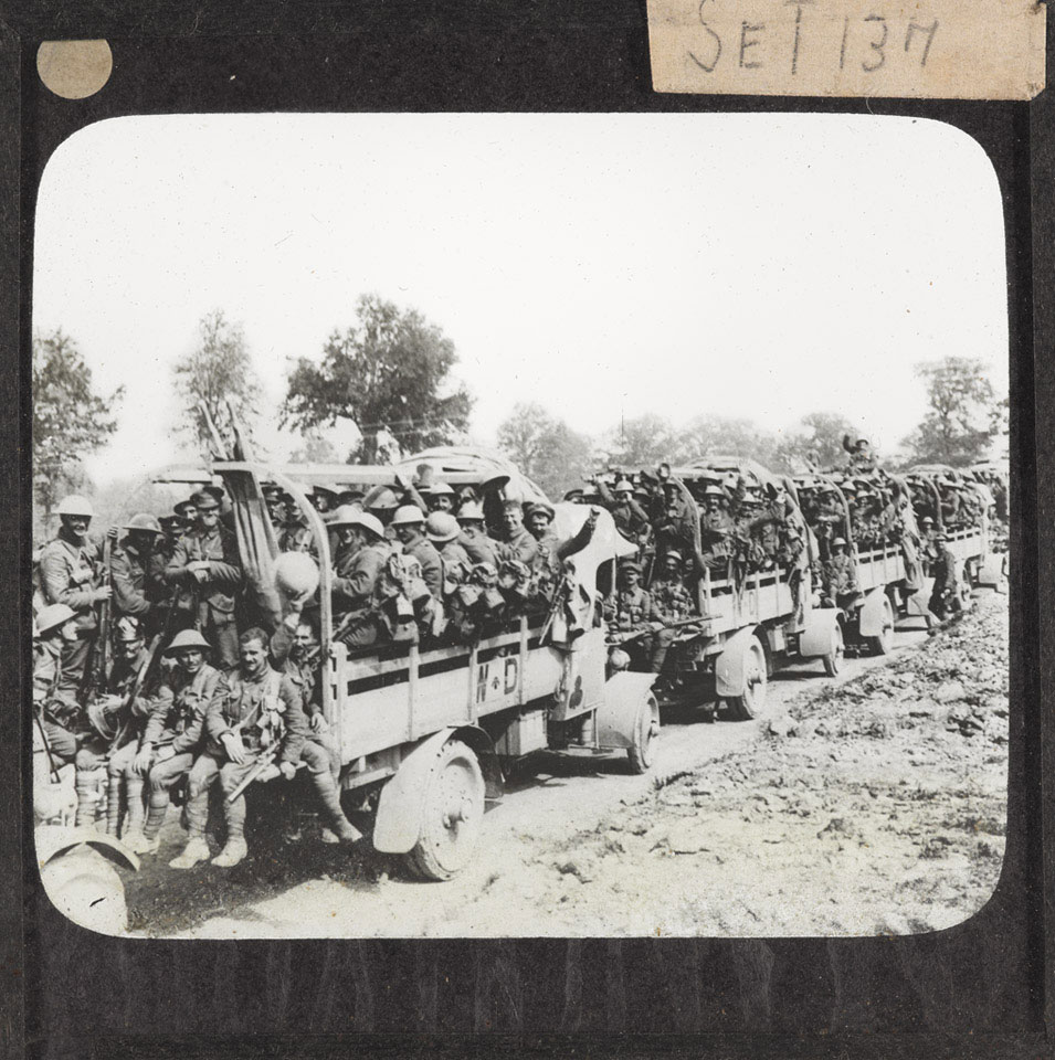 Lorry transport on the Somme, September 1916