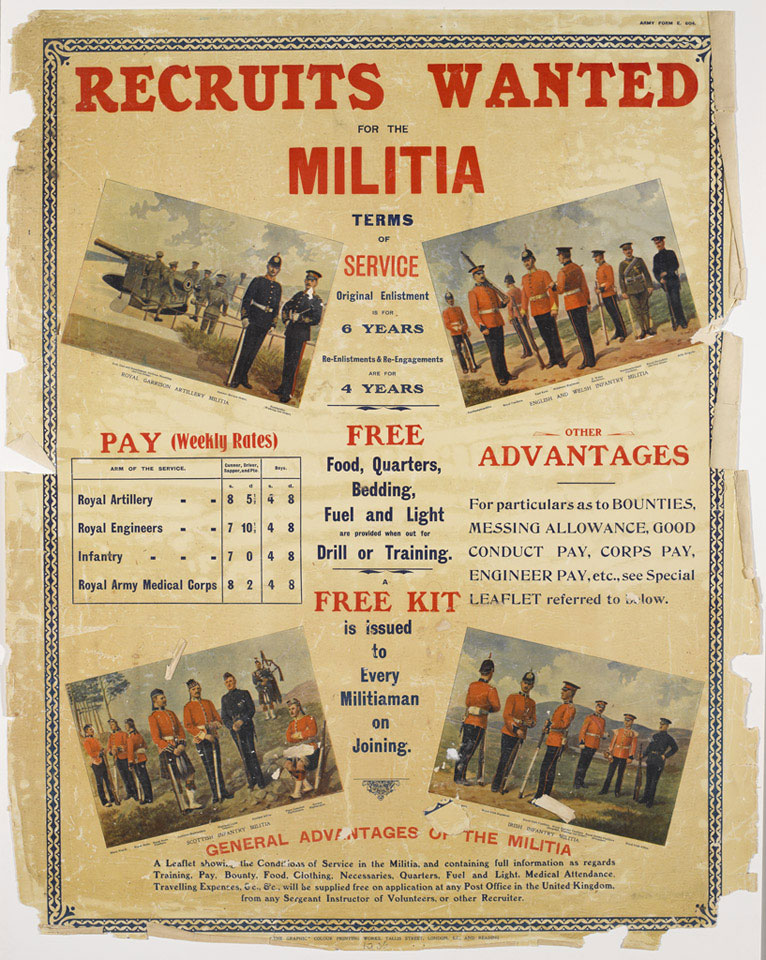 Militia recruiting poster, 1906