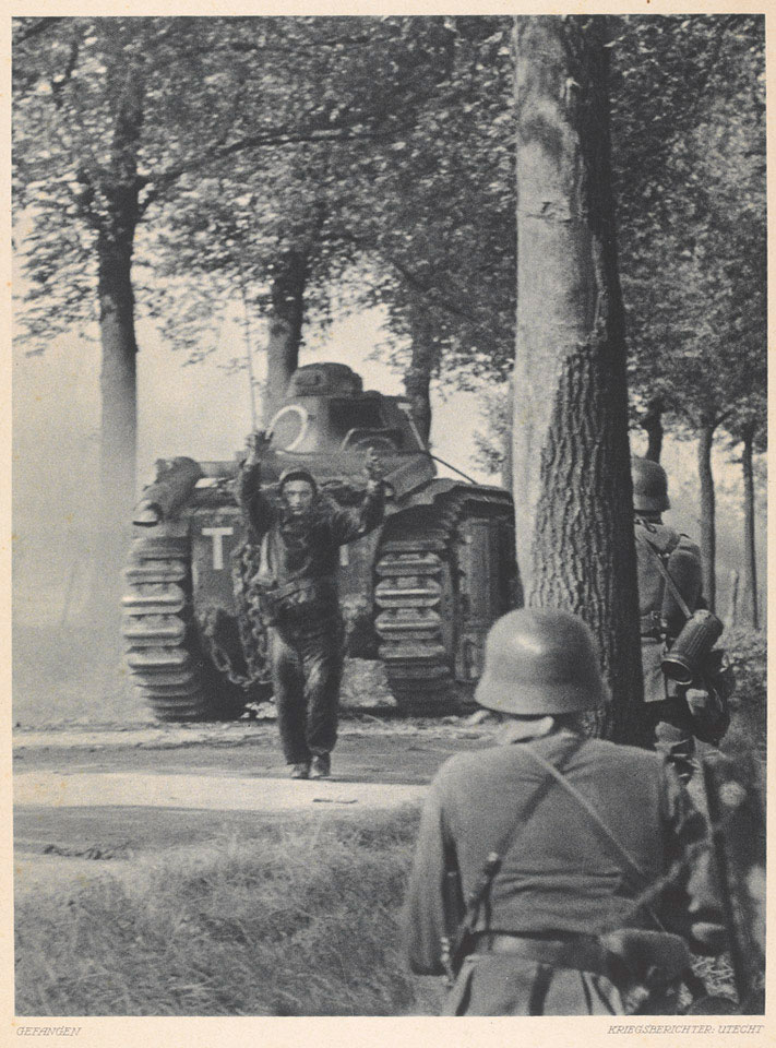Surrender of a French tank crew, 1940