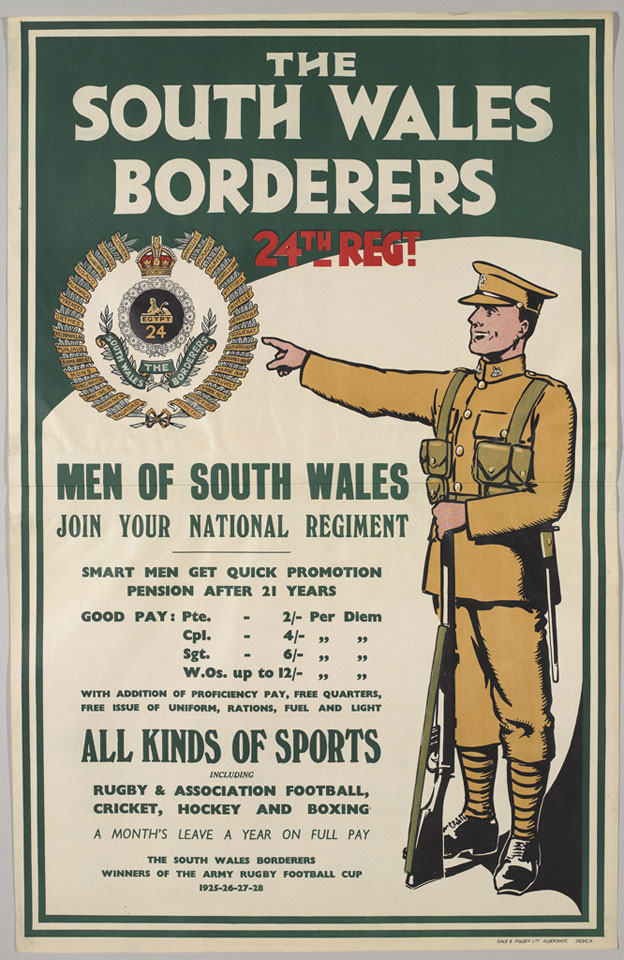Recruiting poster for the South Wales Borderers