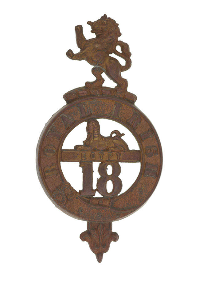 Glengarry badge, other ranks, 18th (Royal Irish) Regiment of Foot, 1874 (c)