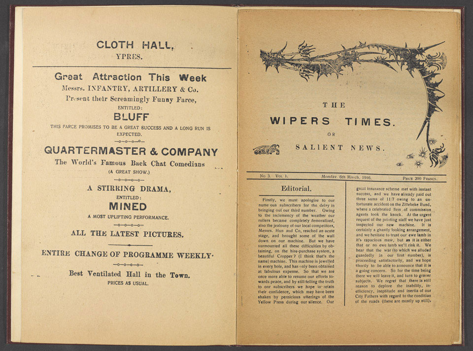 'The Wipers Times', No. 3, Vol 1, Monday 6 March 1916
