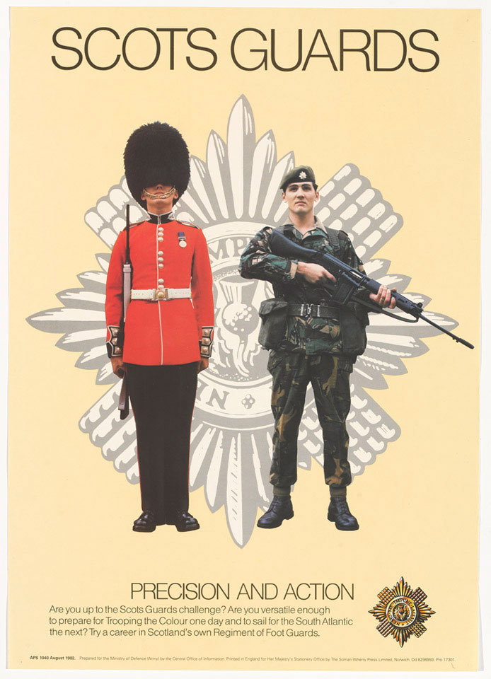 'Scots Guards', recruiting poster, 1982