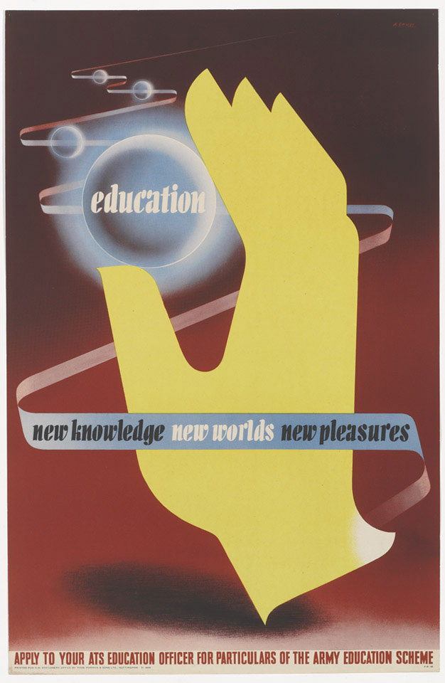 'education new knowledge new worlds new pleasures', 1943