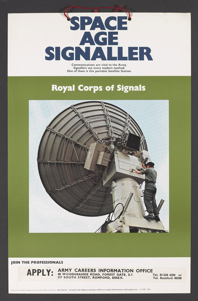 'Space Age Signaller', recruiting poster, Royal Corps of Signals, 1969