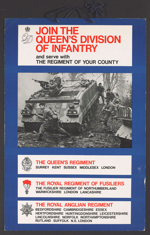 'Join the Queen's Division of Infantry and serve with the Regiment of Your County', 1970 (c)